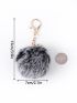 Cartoon Cat & Pom Pom Decor Bag Charm