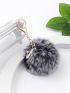 Cartoon Cat & Pom Pom Decor Bag Charm
