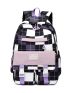 Plaid Print Release Buckle Decor Functional Backpack