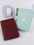 2pcs Metallic Airplane & Letter Graphic Passport Case