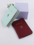 2pcs Metallic Airplane & Letter Graphic Passport Case