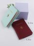 2pcs Metallic Airplane & Letter Graphic Passport Case