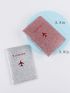 2pcs Couple Plane & Letter Graphic Passport Case