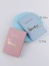 2pcs Letter Graphic Passport Case