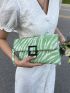 Zebra Stripe Flap Square Bag