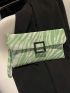 Zebra Stripe Flap Square Bag