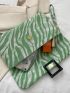 Zebra Stripe Flap Square Bag