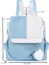 Pom Pom Decor Colorblock Functional Backpack