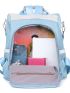 Pom Pom Decor Colorblock Functional Backpack