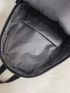 Minimalist Double Zipper Decor Backpack