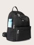 Minimalist Metal Decor Functional Backpack