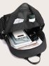 Minimalist Metal Decor Functional Backpack