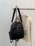 Patched Pocket Front Functional Backpack