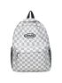 Checkered Pattern Letter Patch Decor Functional Backpack