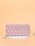 Polka Dot & Letter Graphic Tassel Decor Long Wallet