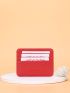 Letter & Litchi Embossed Card Holder
