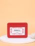 Letter & Litchi Embossed Card Holder