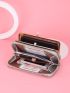 Colorblock Letter Graphic Kiss Lock Phone Wallet