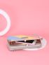 Colorblock Letter Graphic Kiss Lock Phone Wallet