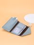 Letter Graphic Button Decor Long Wallet