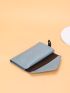 Letter Graphic Button Decor Long Wallet