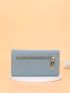 Letter Graphic Button Decor Long Wallet