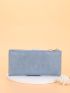 Crocodile Embossed Letter Graphic Long Wallet