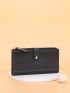Button Decor Long Wallet