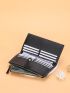 Button Decor Long Wallet