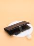 Button Decor Long Wallet