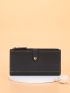 Button Decor Long Wallet