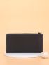 Button Decor Long Wallet