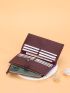 Button Decor Long Wallet