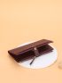Button Decor Long Wallet