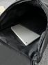 Metal Buckle Decor Flap Backpack