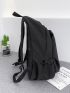 Letter Graphic Drawstring Decor Backpack