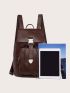 Minimalist Release Buckle Decor Flap Backpack