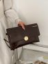 Minimalist Snap Button Square Bag