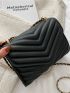 Mini Minimalist Chevron Flap Square Bag