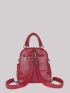 Vintage Design Multi-zip Backpack