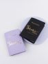 2pcs Metallic Slogan Graphic Passport Case
