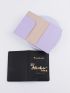2pcs Metallic Slogan Graphic Passport Case