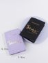 2pcs Metallic Slogan Graphic Passport Case