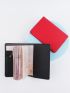 2pcs Metallic Slogan Graphic Passport Case