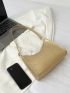 Minimalist Quilted Baguette Bag