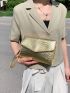 Crocodile Embossed Flap Square Bag