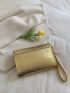 Crocodile Embossed Flap Square Bag