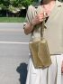Crocodile Embossed Flap Square Bag