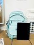 Letter Patch Detail Functional Backpack