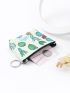 Cactus & Letter Graphic Coin Purse